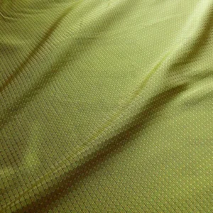 P1240961 by yard 100% Silk Jacquard Dashed Square Texture "peridot" Green Plaid