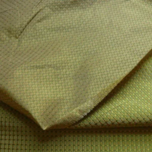P1240962 by yard 100% Silk Jacquard Dashed Square Texture "peridot" Green Plaid