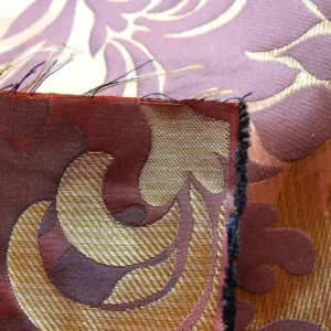 P1250098 100% Silk Lampas Carnation Crewel "shiraz" Maroon