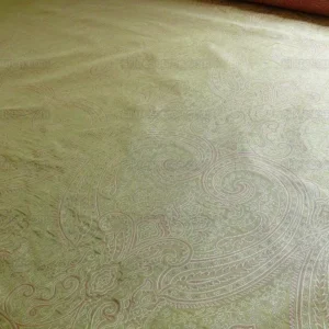 P1250403 by yard Levant 100% Silk Fine Line Damask Lampas Paisley "sprig" Pink Large Medallion Reversible