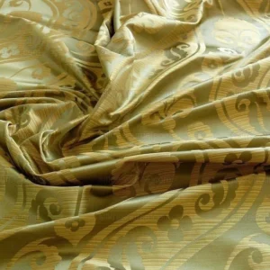 P1250766 100% Silk Damask Peony River - Palm Green