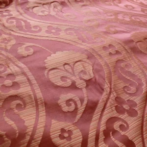 P1250781 100% Silk Damask Peony River - Spice Red