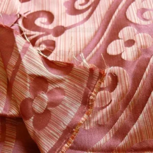 P1250785 100% Silk Damask Peony River - Spice Red
