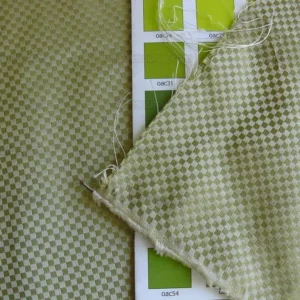 P1260070 High End 100% Silk Mini Check "arcadia" Green Heavy! MSRP USD275/Y