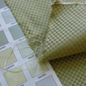 P1260074 High End 100% Silk Mini Check "arcadia" Green Heavy! MSRP USD275/Y