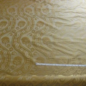 P1260079 100% Silk Damask Peony River - Toffee Tan