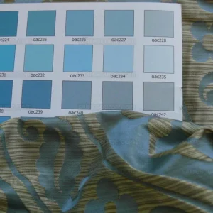 P1260096 By Yard CUSTOM ORDER 100% Silk Damask Peony River - Blue