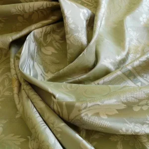 P1260130 HiEnd 100% silk Damask Lisere Rose Urn Renaissance "palm" Light Green Yellow Pink Blue Neoclassical