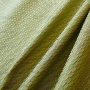 P1260681 100% Silk Jacquard Oval Lozenge "marjoram" Green