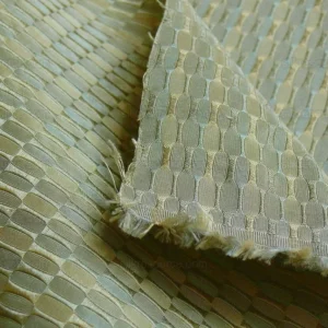 P1260684 100% Silk Jacquard Oval Lozenge "marjoram" Green