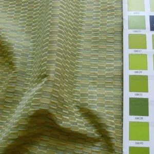 P1260686 100% Silk Jacquard Oval Lozenge "marjoram" Green