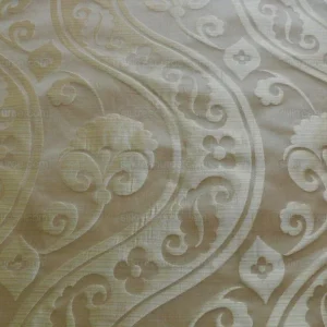 P1260695 100% Silk Damask Peony River Linen - Ecru