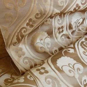 P1260711 100% Silk Damask Peony River Linen - Ecru
