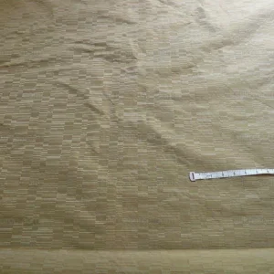 P1260926 100% Silk Damask Piano Key "khaki" Brown Tan Jacquard Textured Iridescent