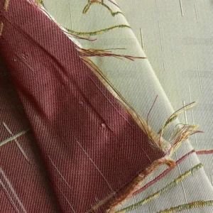 P1270274 100% Silk Lampas Tulip "flower" Cream Mod Picasso  Modern Abstract Flora Thick MSRP USD 300+/Y