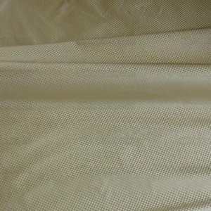 P1270601 High End 100% Silk Mini Check "flax" Gold Heavy! MSRP USD275/Y