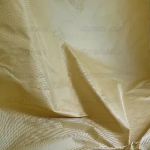 P1270602 High End 100% Silk Mini Check "flax" Gold Heavy! MSRP USD275/Y