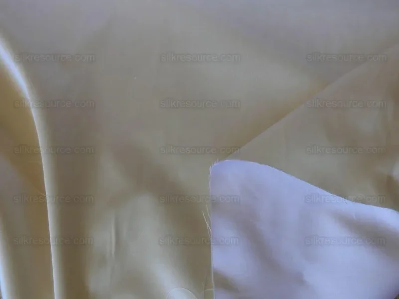 P1490175 Clarence House Monceau Satin 100% Silk Double-faced Duchess Satin WHITE & CREAM Snow White CHAMPAGNE