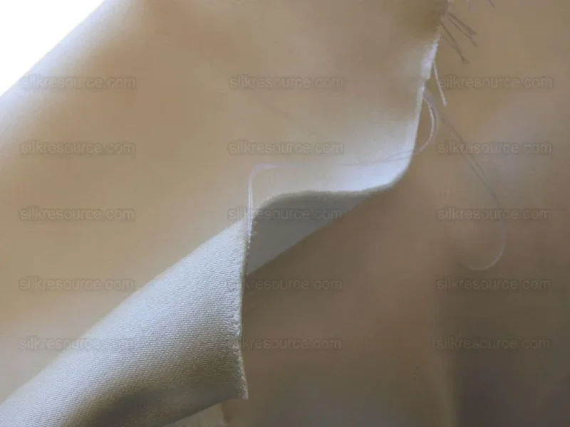 P1490195 Clarence House Monceau Satin 100% Silk Double-faced Duchess Satin WHITE & CREAM Snow White CHAMPAGNE
