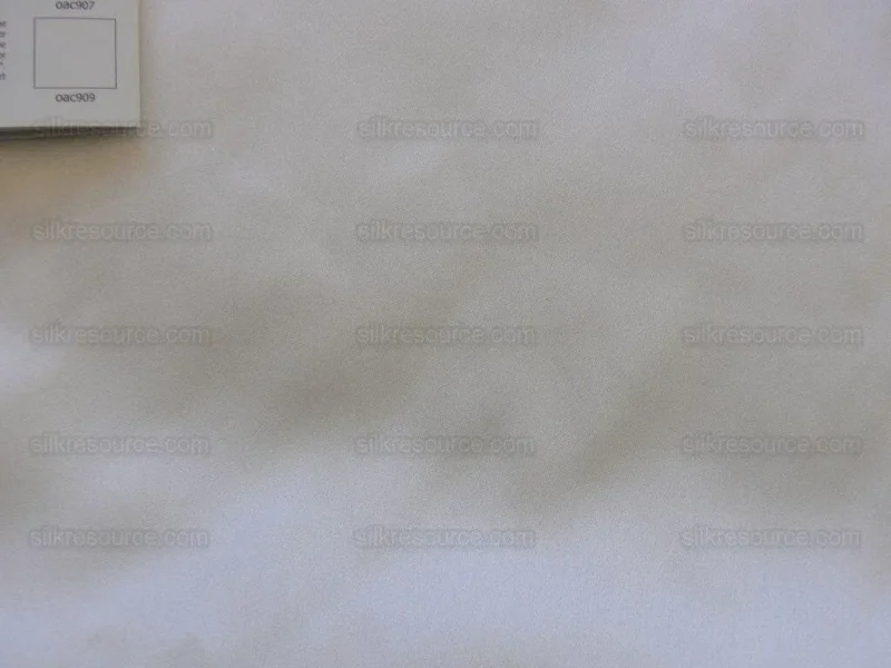 P1490201 Clarence House Monceau Satin 100% Silk Double-faced Duchess Satin WHITE & CREAM Snow White CHAMPAGNE