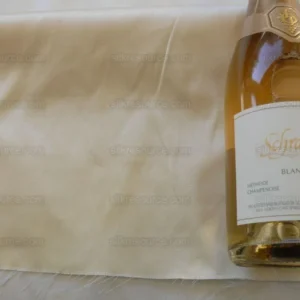 P1490204 Clarence House Monceau Satin 100% Silk Double-faced Duchess Satin WHITE & CREAM Snow White CHAMPAGNE