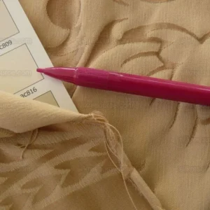 P1490214 Clarence House Cosette Sand Silk & Cotton Satin Damask MSRP USD 334/Y