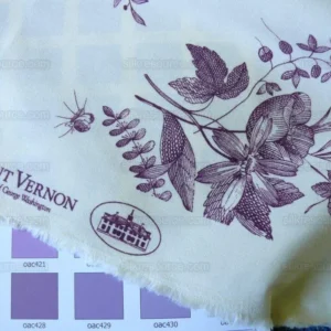 P1520085 Brunschwig & Fils Chinoisere A L'americaine Toile Berry Plum Deep Purple White Cotton Bird Animal Spider from Mount Vernon Bty