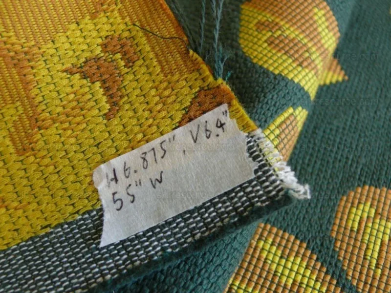 P1520125 Bty Scalamandre Epingle Fluer De Lys Hunter Green Gold Cotton