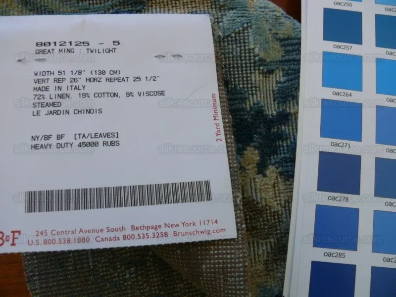 P1520823 Brunschwig & Fils Great Ming Twilight Linen/cotton Tapestry Bty