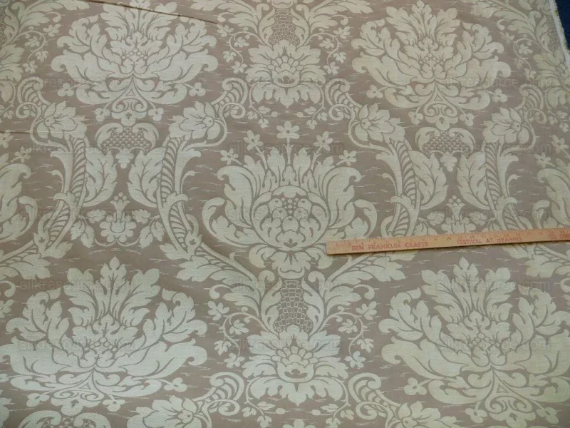 by yard Schumacher "julia" Italy Silk Lampas Ren Baby Green and griege MSRP US300+