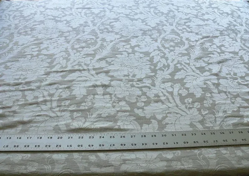 P1550562 By Yard Ralph Lauren Clarissa Silk+linen Damask Pearl Snow White Mspr1/y #1328