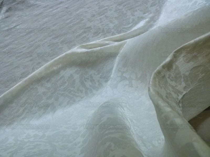 P1550567 By Yard Ralph Lauren Clarissa Silk+linen Damask Pearl Snow White Mspr1/y #1328