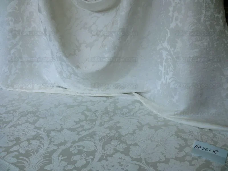 P1550570 By Yard Ralph Lauren Clarissa Silk+linen Damask Pearl Snow White Mspr1/y #1328