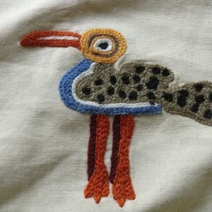 P1550986 By Yard Clarence House Animal Crewel Wool On Cotton Primativo Embroidery Aztec