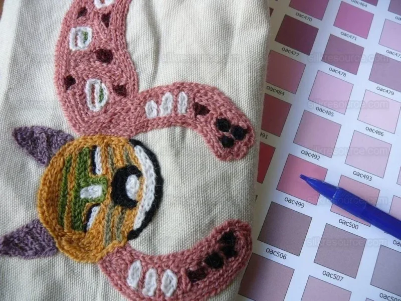 P1550989 By Yard Clarence House Animal Crewel Wool On Cotton Primativo Embroidery Aztec