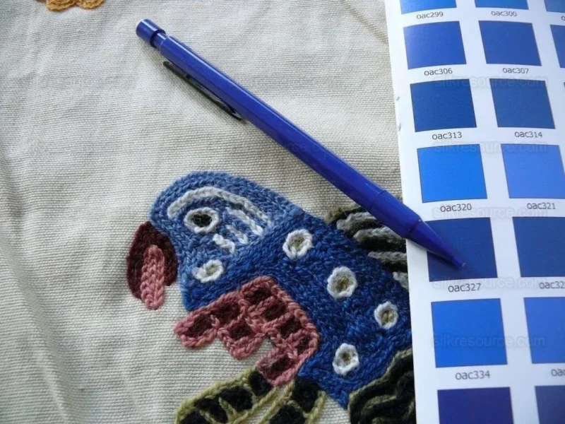 P1550991 By Yard Clarence House Animal Crewel Wool On Cotton Primativo Embroidery Aztec