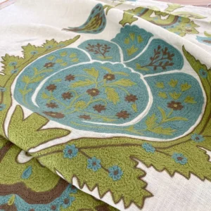 img_4393 Scalamandre Tulip Tieback Olive Cream Gold Tassel Rayon Cotton Wood MSRP USD 1,996