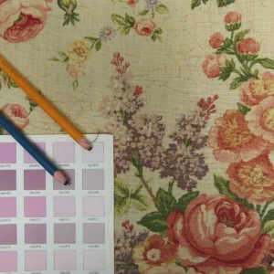 Bty Lee Jofa Ashurst Peony Tulip Lilac Rose 100%linen On Bisque English Chintz