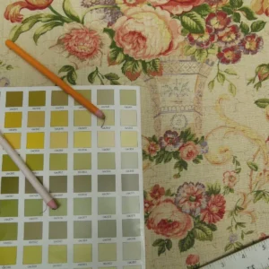 Bty Lee Jofa Ashurst Peony Tulip Lilac Rose 100%linen On Bisque English Chintz