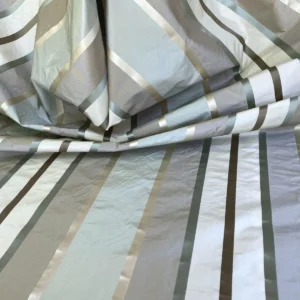 IMG_5496 Scalamandre  Belle Blue, Soft Browns & Creams Silk Satin Texture Stripe MSRP USD 188/Y