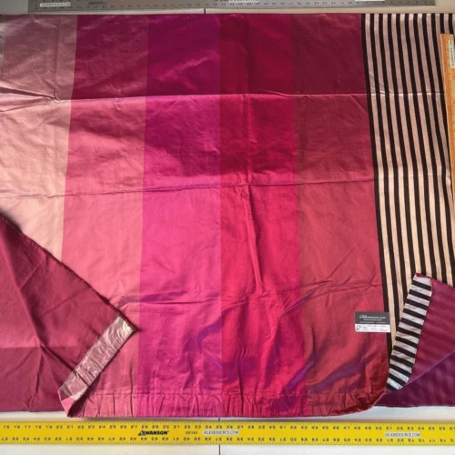 IMG_4430 1 Boxr Scalamandre Square 2.4yards Lelievre Candy Pink Red Silk Satin MSRP USD 348/yd