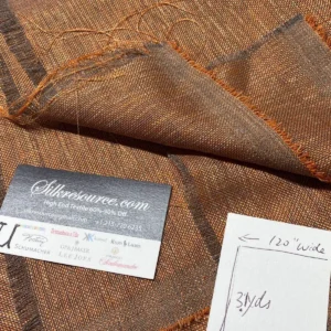 11 Boxu Scalamandre 3.1yd X 120"w Semi Sheer Orange Burnt Earth