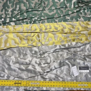 IMG_4565 12 Boxu Scalamandre 'Marlin" Coral Damask Silver Yellow Green 3 Pieces MSRP USD 300+/Y