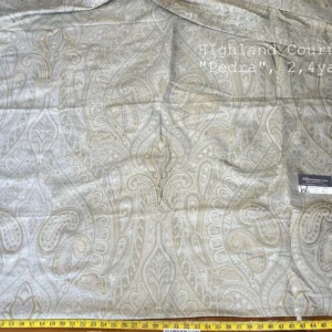 IMG_4663 "RESERVED" 9 Berkbox101 Square Silk by Lelievre Paris Gericault Seat and Back Rouge Red Brown White House Neoclassic Medallion Chair Seats  25"L x 58"W MSRP USD500+/y