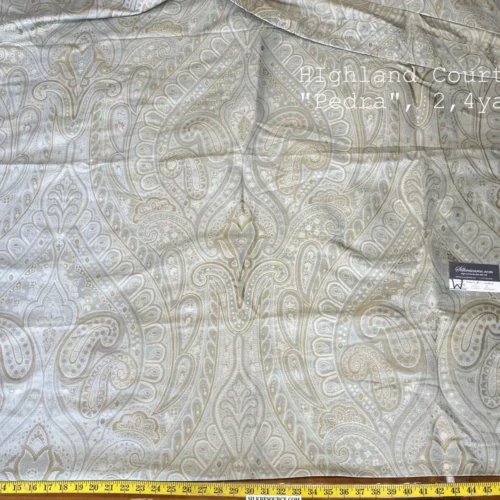 IMG_4663 1 Boxw Scalamandre Square Showroom Sample 2.4 Yards Petra Silk Linen Damask Highland Court