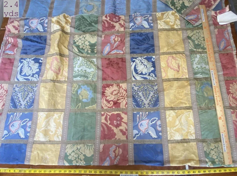 IMG_4665 2 Boxw Scalamandre Square Showroom Sample Full 2.4 Yard Vivarini Rainbow