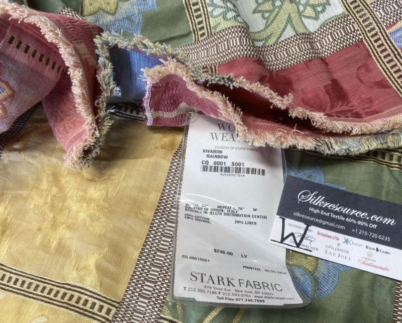 IMG_4666 2 Boxw Scalamandre Square Showroom Sample Full 2.4 Yard Vivarini Rainbow