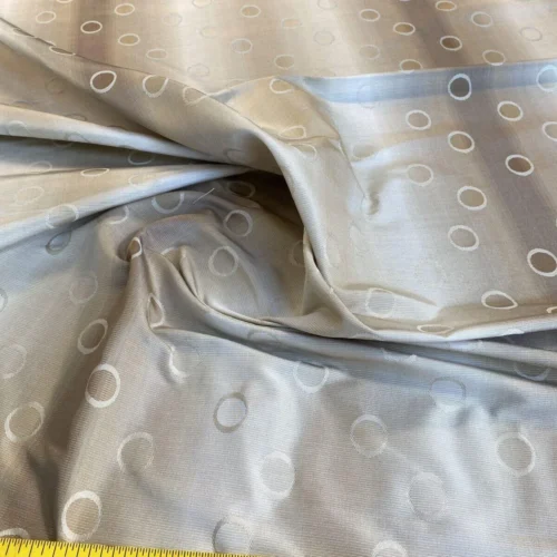 Scalamandre Avinger Reversible Tan/oyster Silk Cotton Silver Grey Beige White Abstract Circle MSRP USD 200+/Y