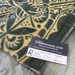 IMG_4984 10 Boxr Scalamandre Welwyn Bluebell Square Showroom Sample Cut Silk Velvet  MSRP USD 2332/Y