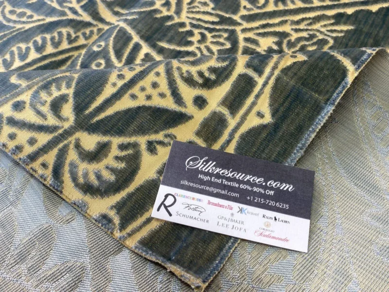 IMG_4984 10 Boxr Scalamandre Welwyn Bluebell Square Showroom Sample Cut Silk Velvet  MSRP USD 2332/Y